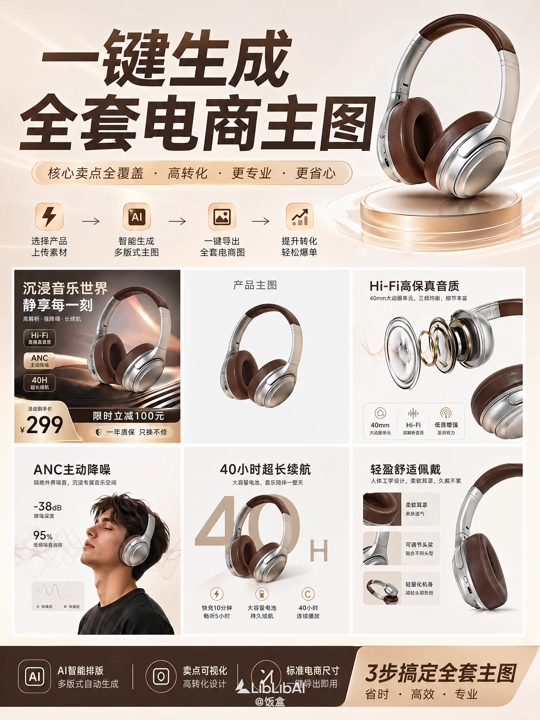 AI把美工卷没了⚡️如何5分钟搞定一套主图