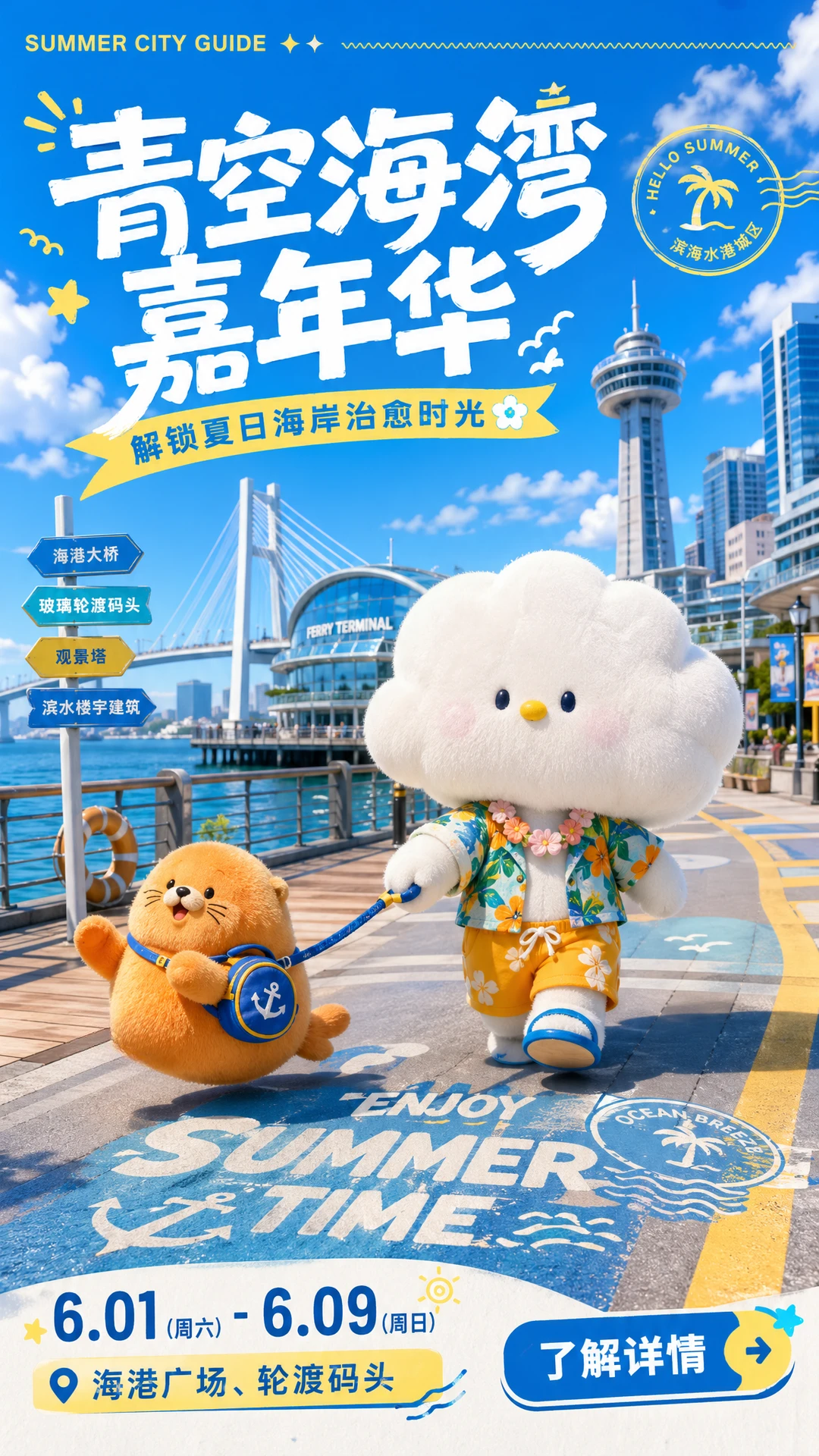 GPTimage2直出毛绒IP活动海报 附提示词