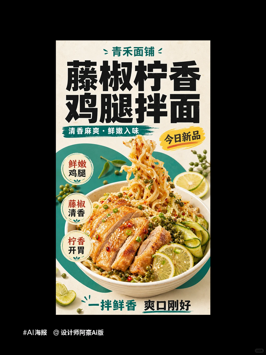 拌面系列AI海报｜附提示词