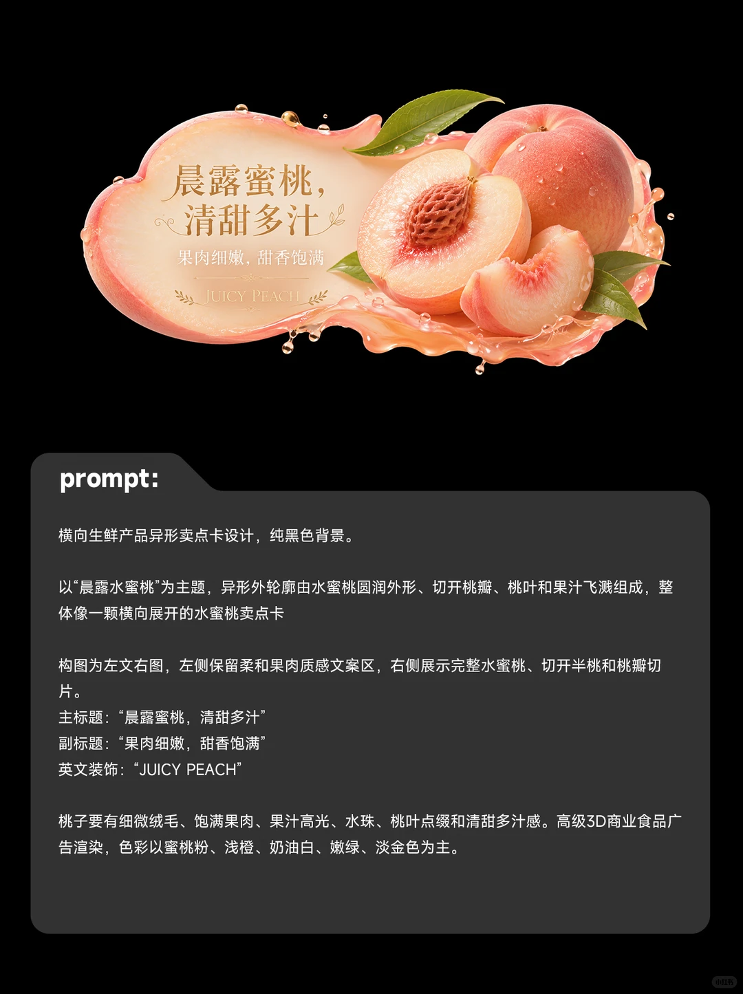 🔥不用30秒Ai直出视商品异形卡！附提示词