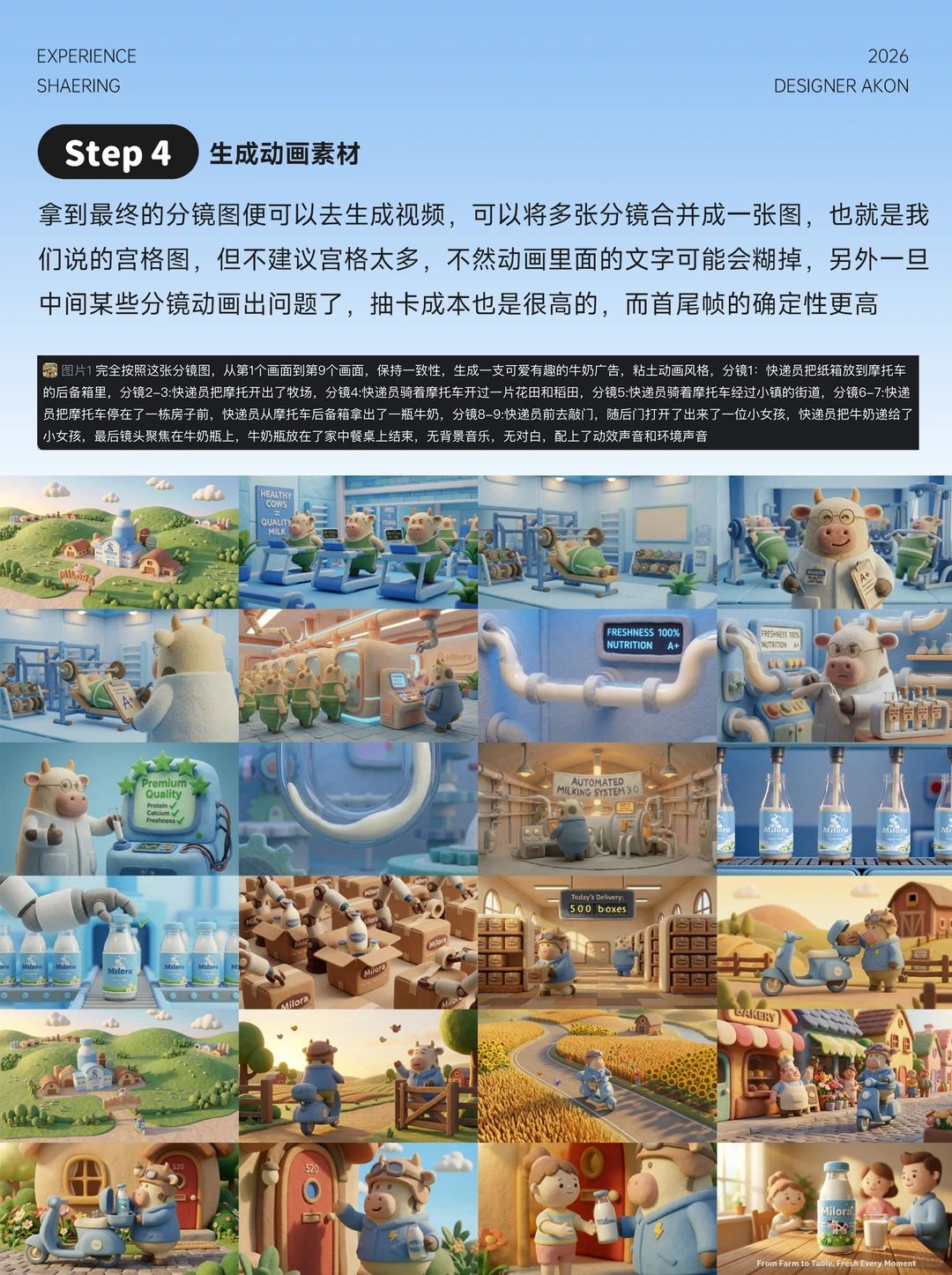 AI视频的25宫格分镜指令与流程分享！