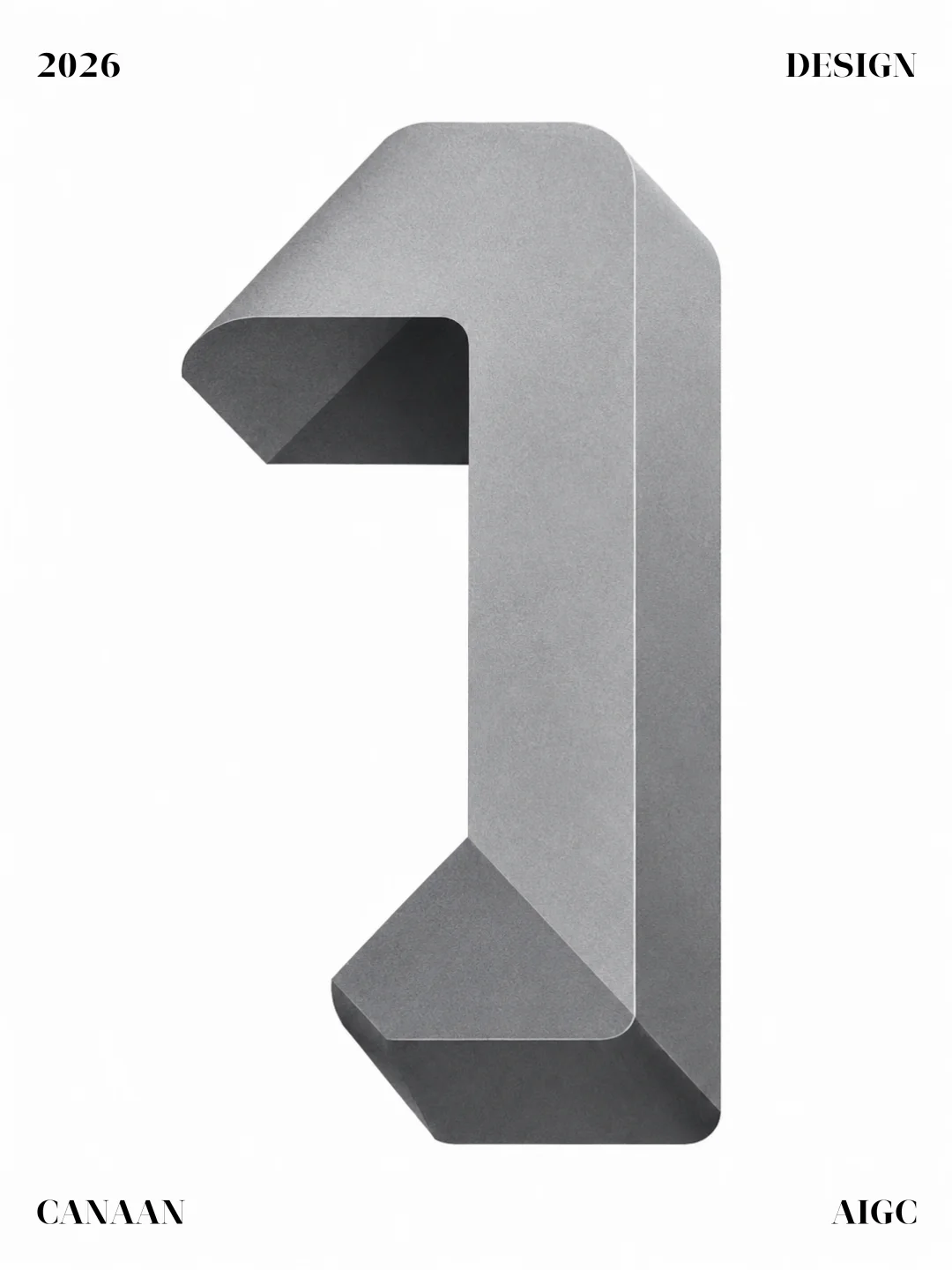 灰色立体数字