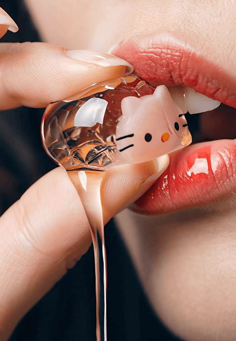 一口吃掉HelloKitty果冻，治愈到心底啦💕