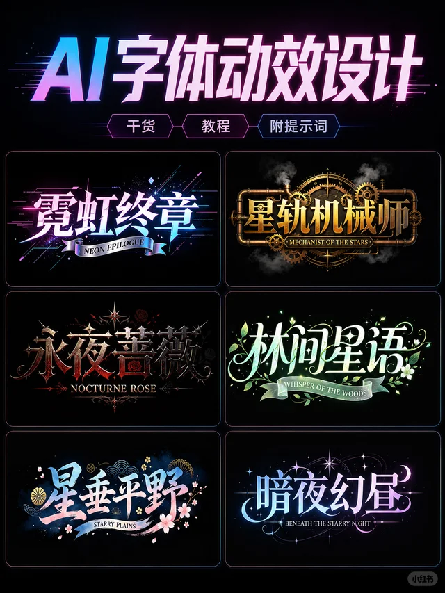 这样的字体动效很高级，附提示词教程