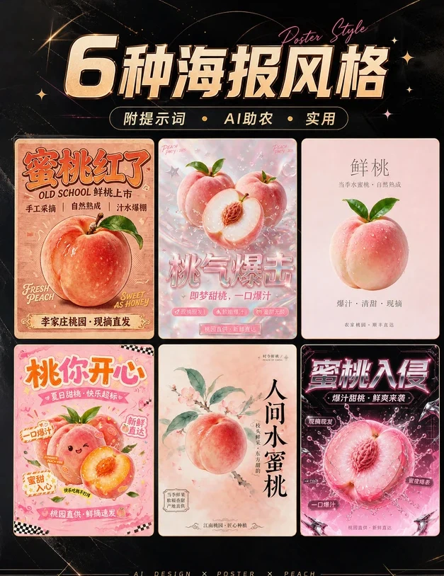 6种风格海报设计|附提示词
