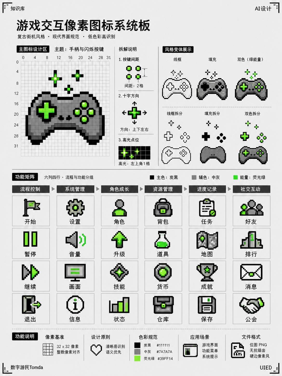游戏交互像素图标系统