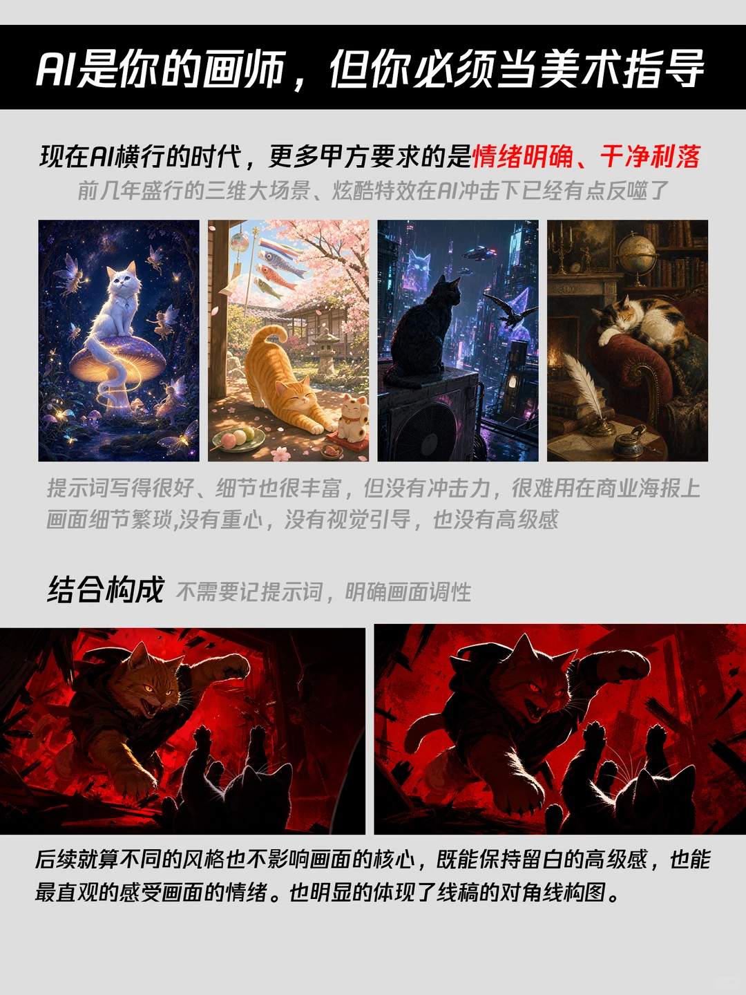 AI新手村 |去ai感！海报构图色彩构成教程