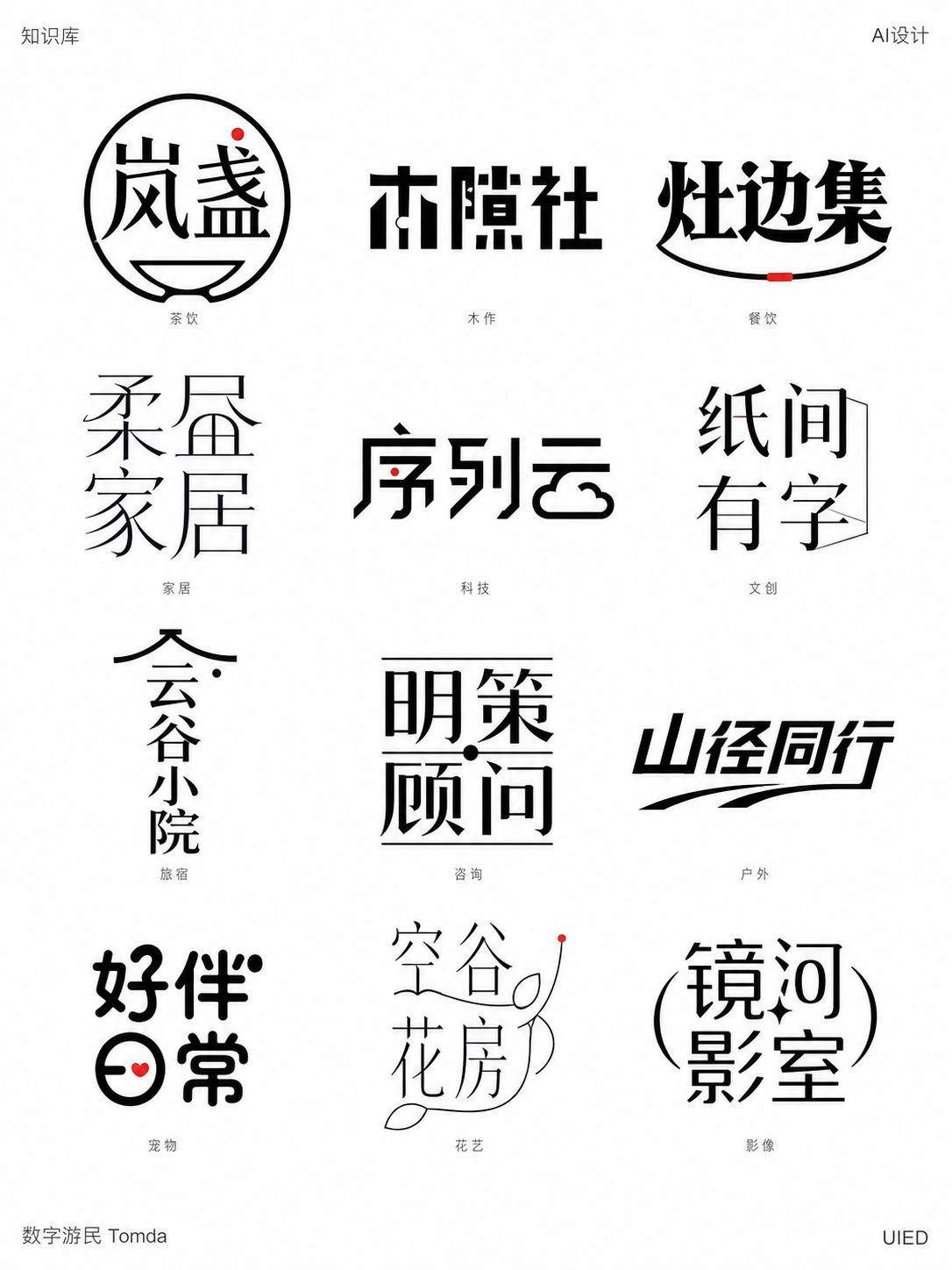 跨行业商业字标墙
