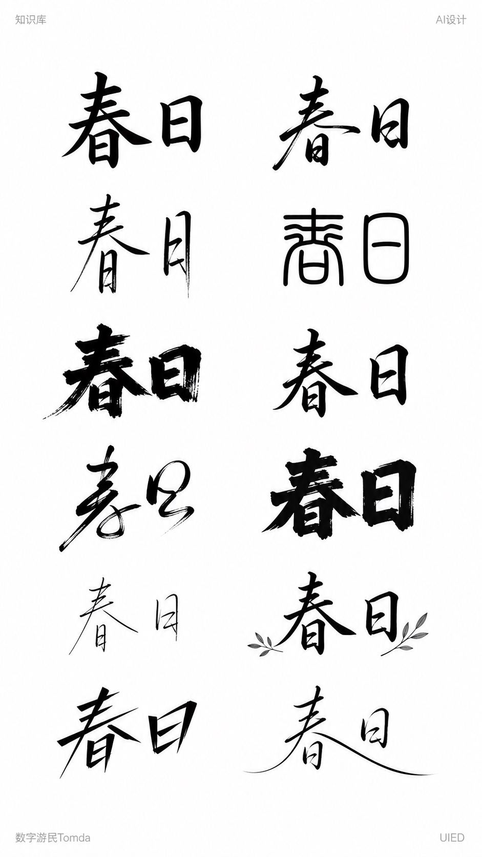 春日｜包装标题字形探索