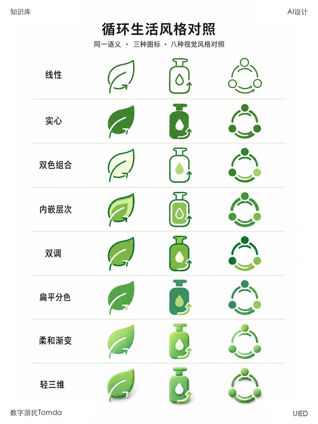 循环生活风格对照