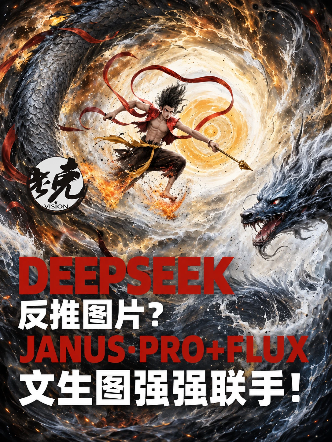 Deepseek反推图片？Janus-Pro+Flux文生图强强联手！