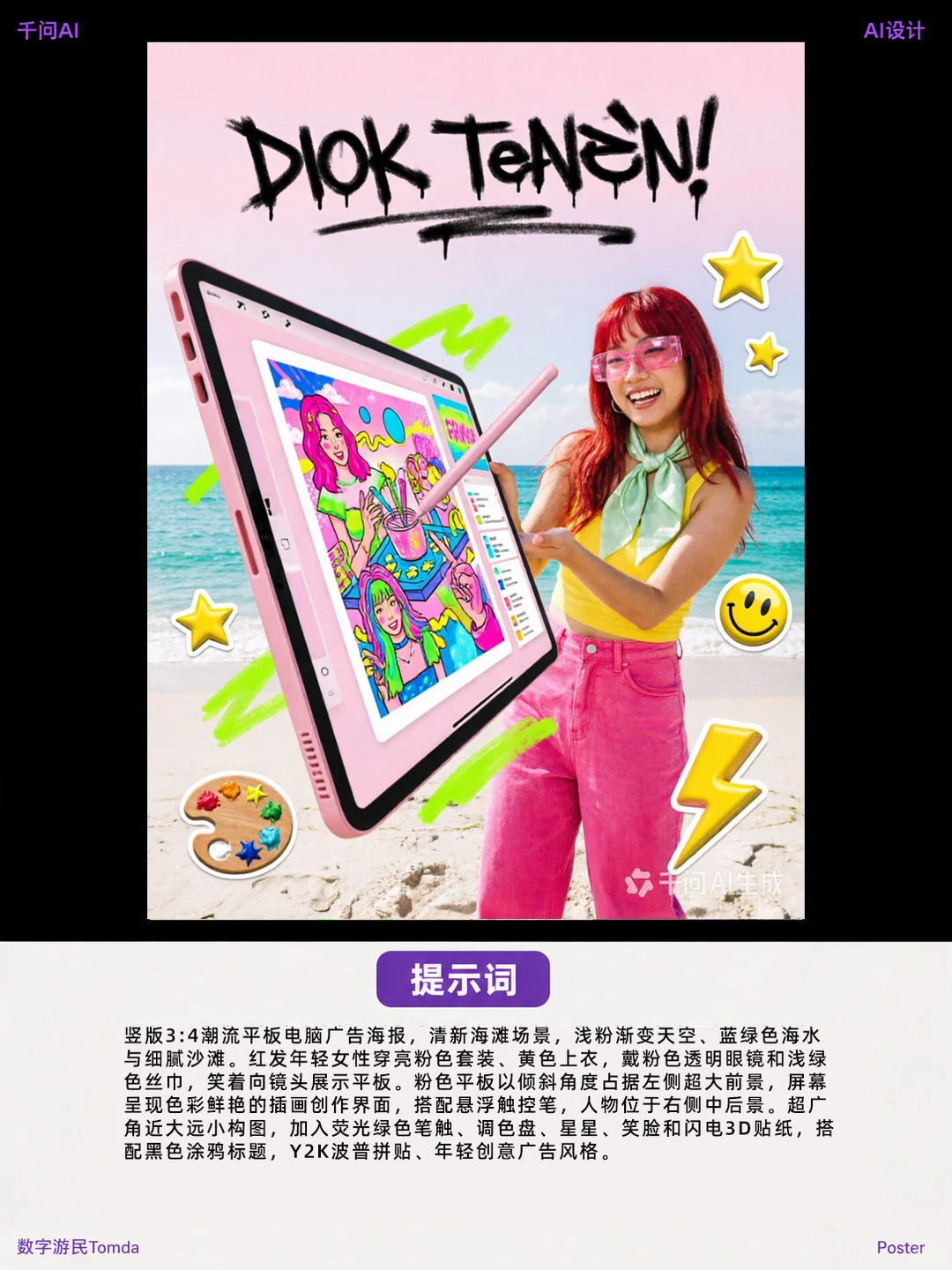 AI海报教程｜参考图复刻技巧+提示词