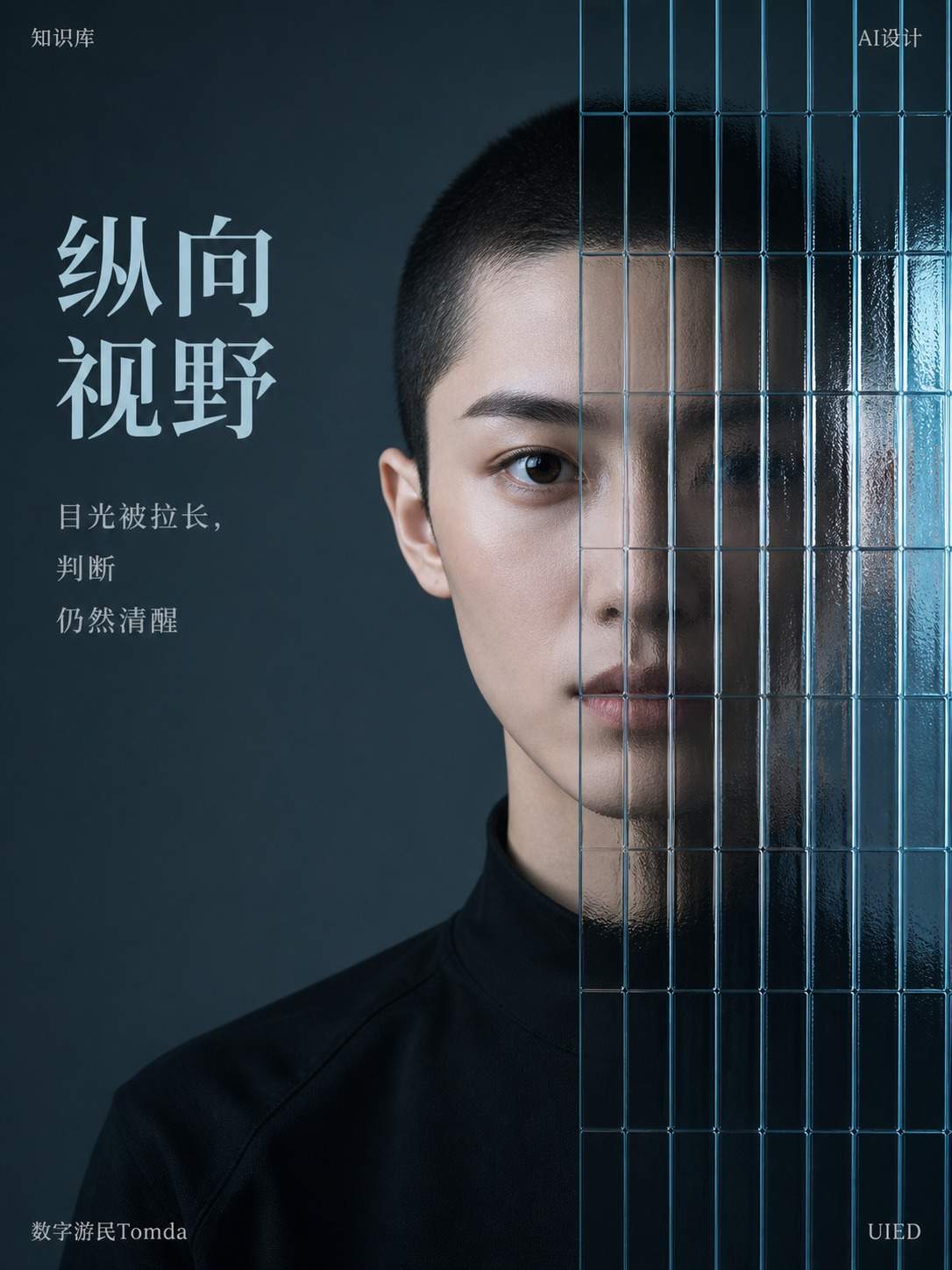 极短发人物竖向窄格