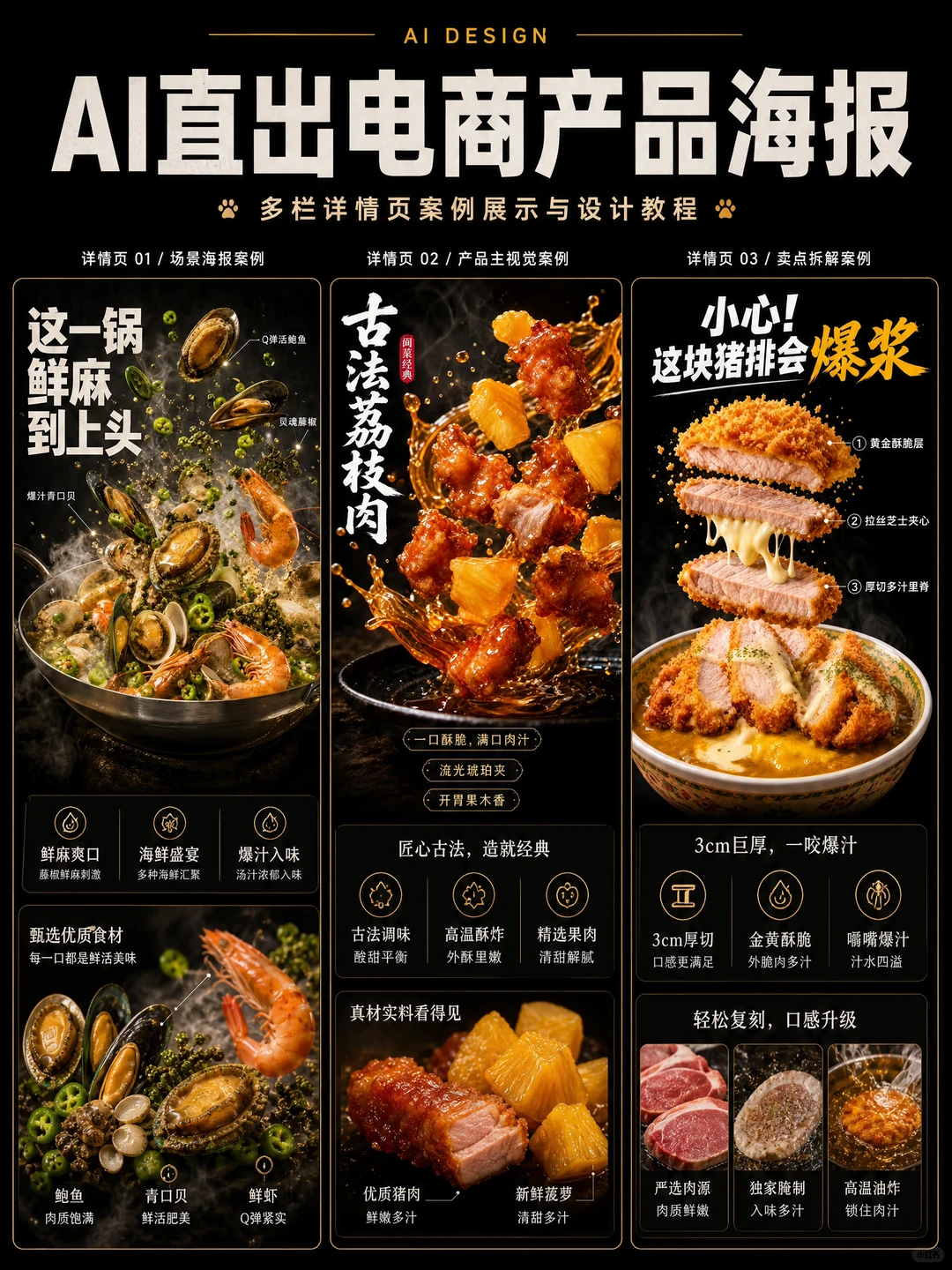 这个AI做餐饮海报，一套流程全搞定