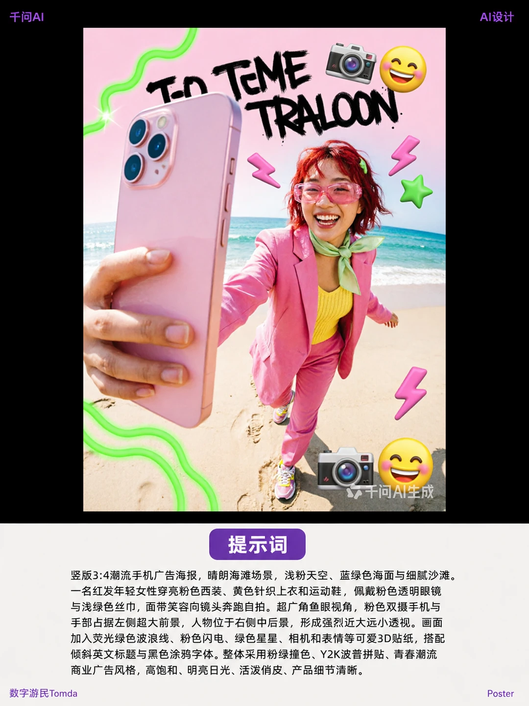 AI海报教程｜参考图复刻技巧+提示词
