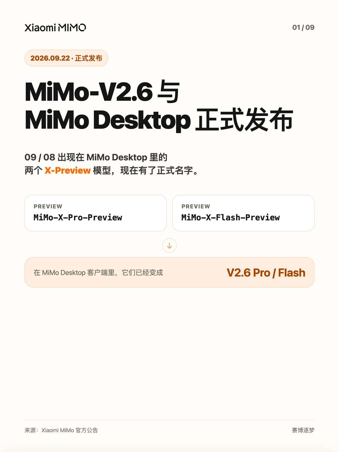 小米MiMo V2.6 和 MiMo desktop正式发布