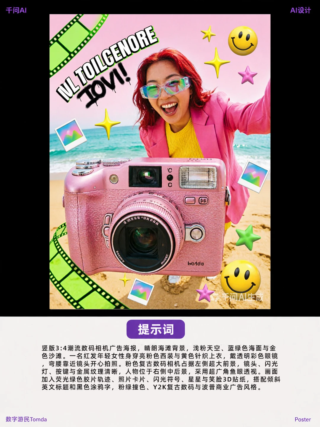 AI海报教程｜参考图复刻技巧+提示词