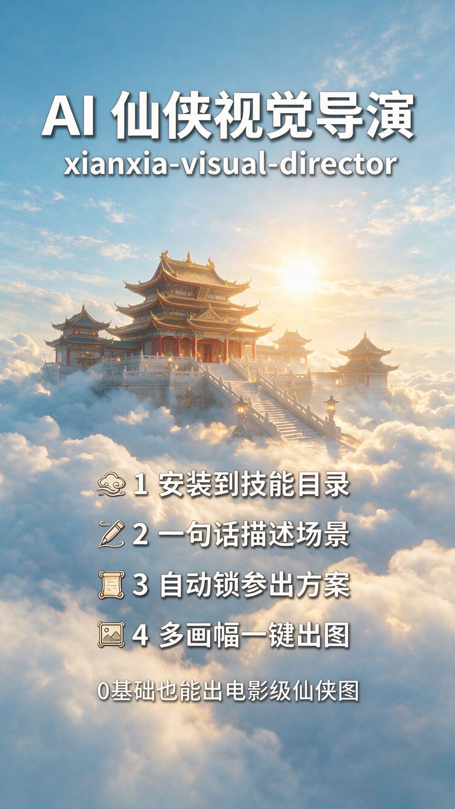 1 句话就能出电影级天庭图？