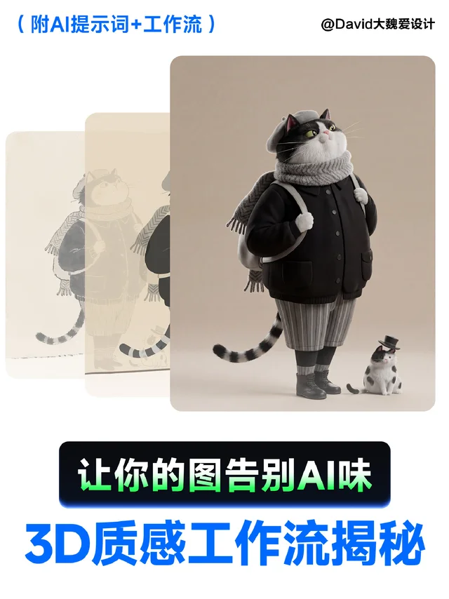 告别塑料AI味!超逼真3D质感工作流揭秘