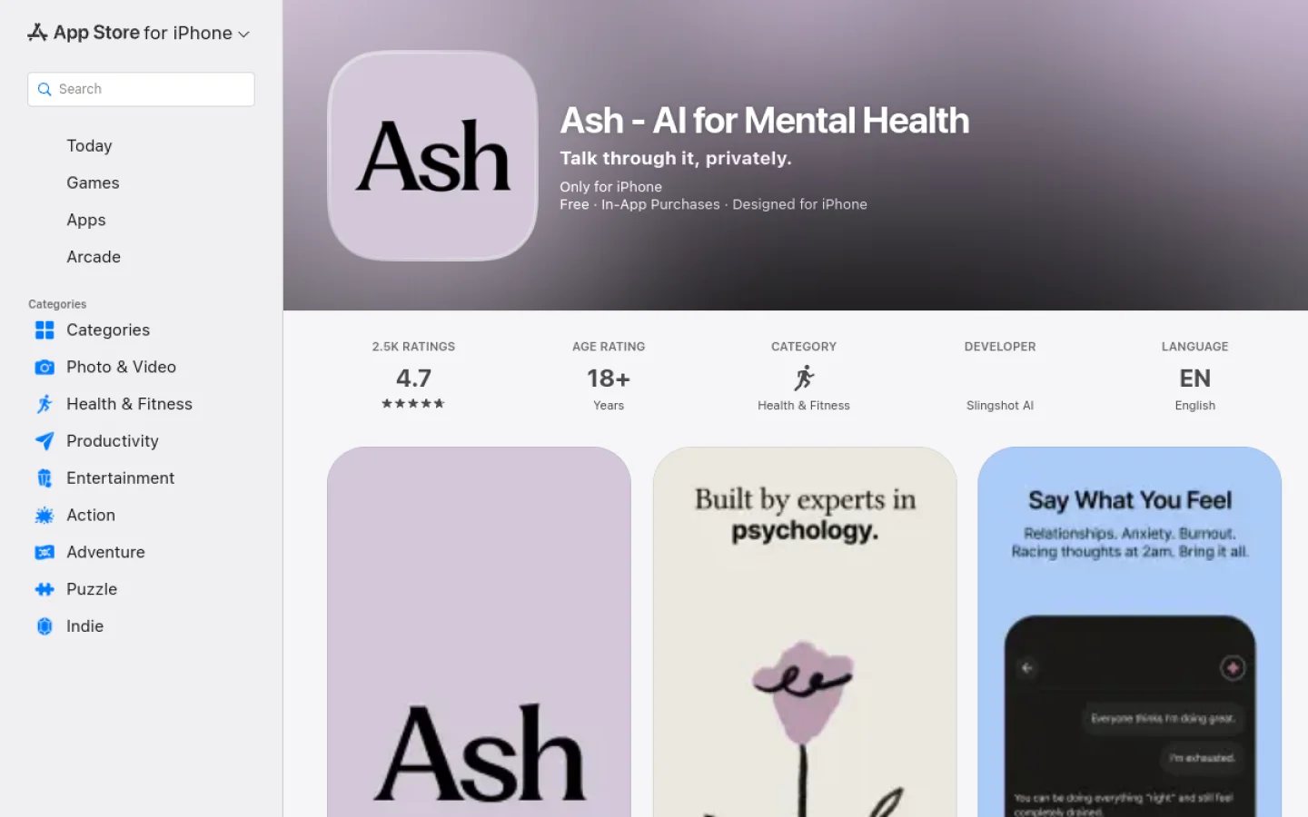 Ash官网截图