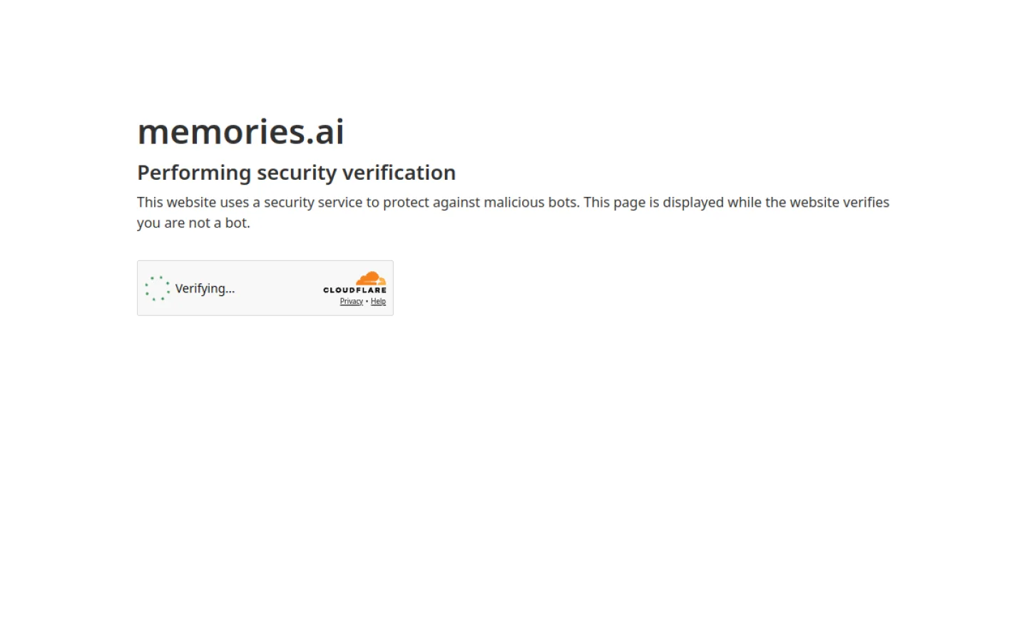 Memories AI官网截图