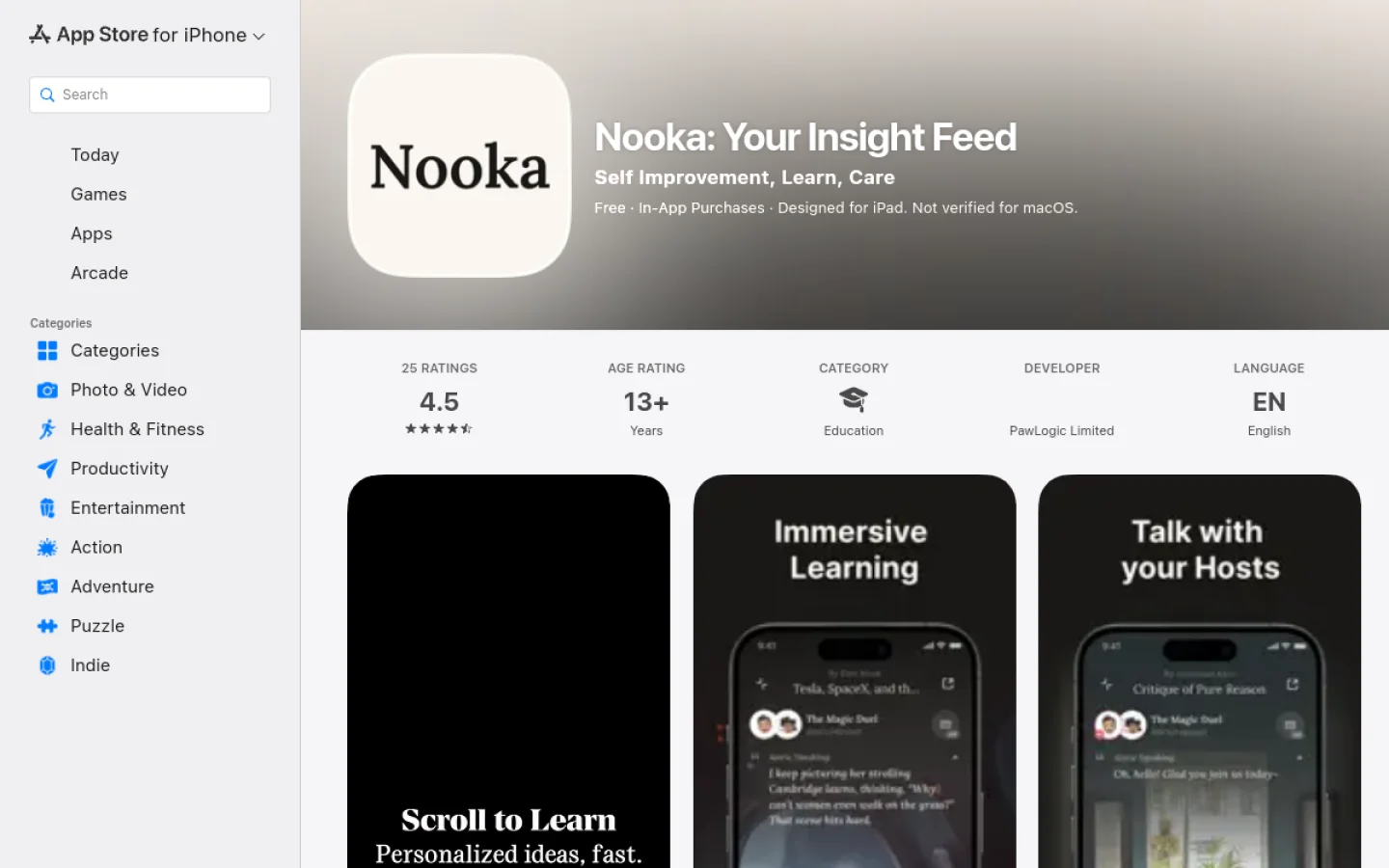Nooka官网截图