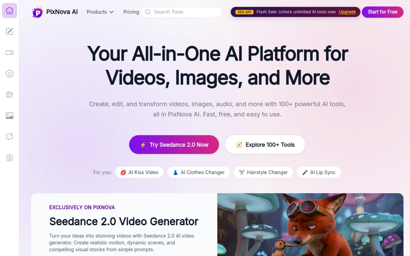 PixNova AI官网截图