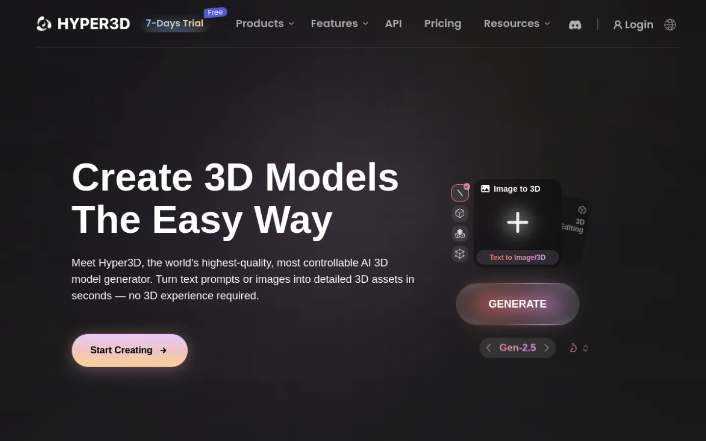 Hyper 3D官网截图
