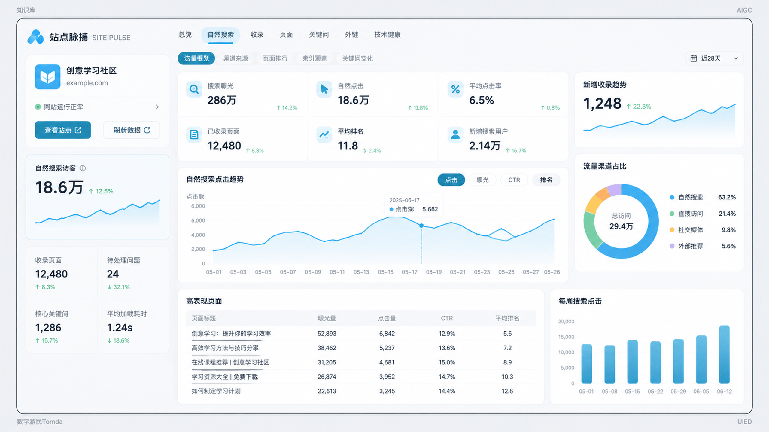 高品质中文网站SEO与自然流量分析 Sa