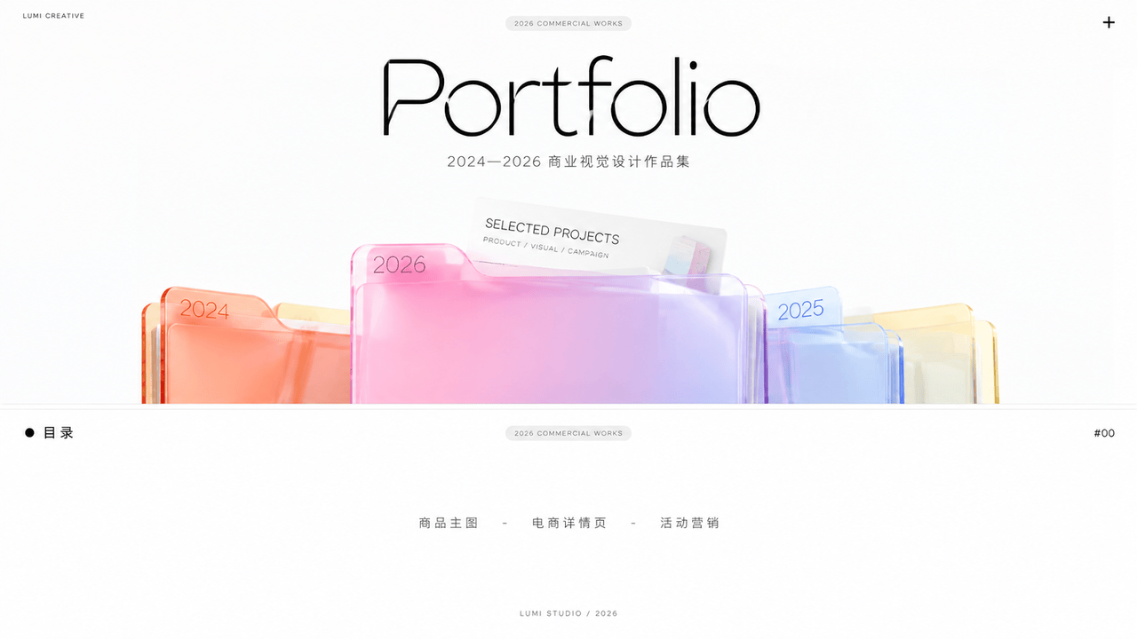制作一张高级电商视觉设计师的 Portf
