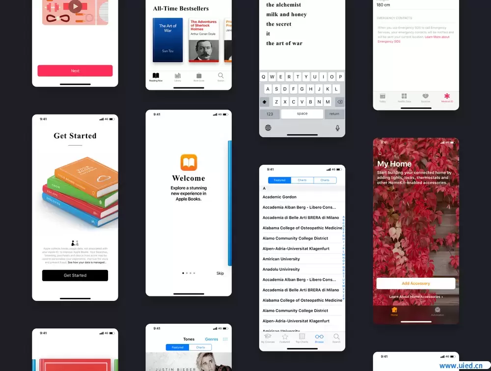 100个iOS 12 GUI KIT设计规范优质设计素材下载(提供Sketch和Adobe XD格式下载）