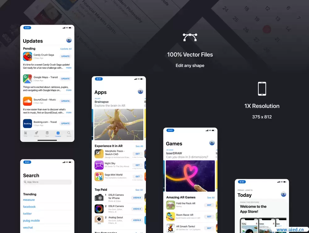 100个iOS 12 GUI KIT设计规范优质设计素材下载(提供Sketch和Adobe XD格式下载）
