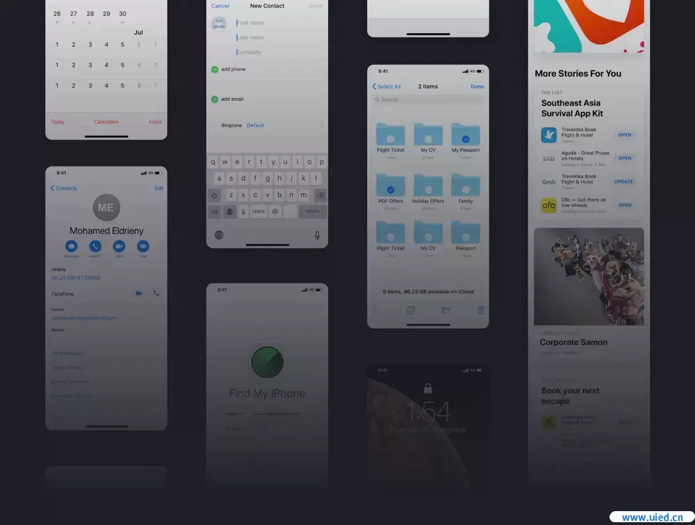 100个iOS 12 GUI KIT设计规范优质设计素材下载(提供Sketch和Adobe XD格式下载）