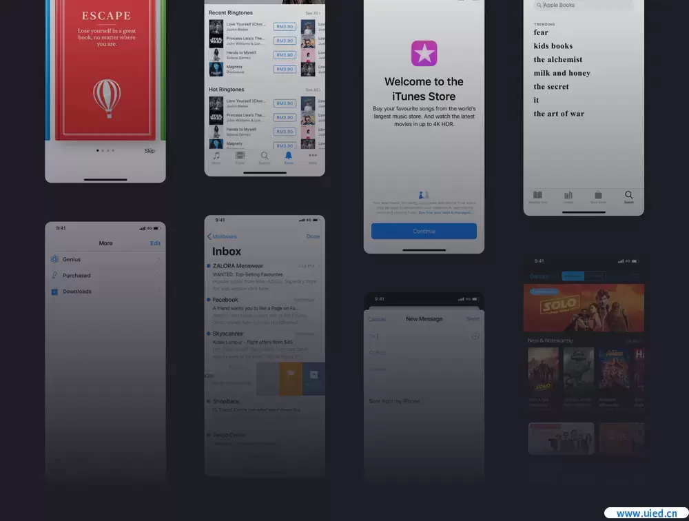 100个iOS 12 GUI KIT设计规范优质设计素材下载(提供Sketch和Adobe XD格式下载）