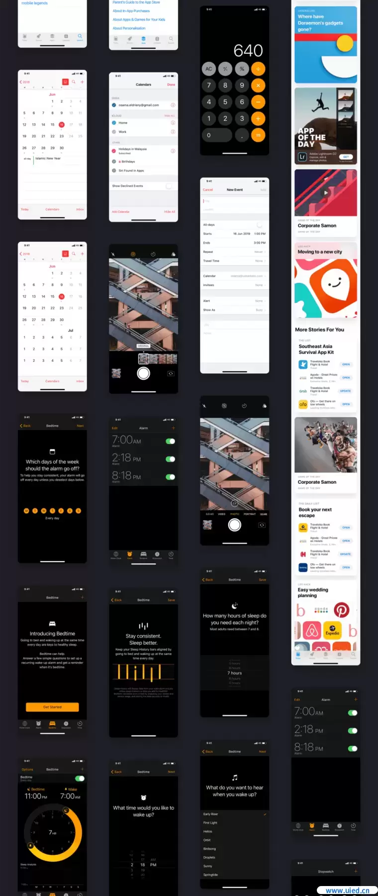 100个iOS 12 GUI KIT设计规范优质设计素材下载(提供Sketch和Adobe XD格式下载）