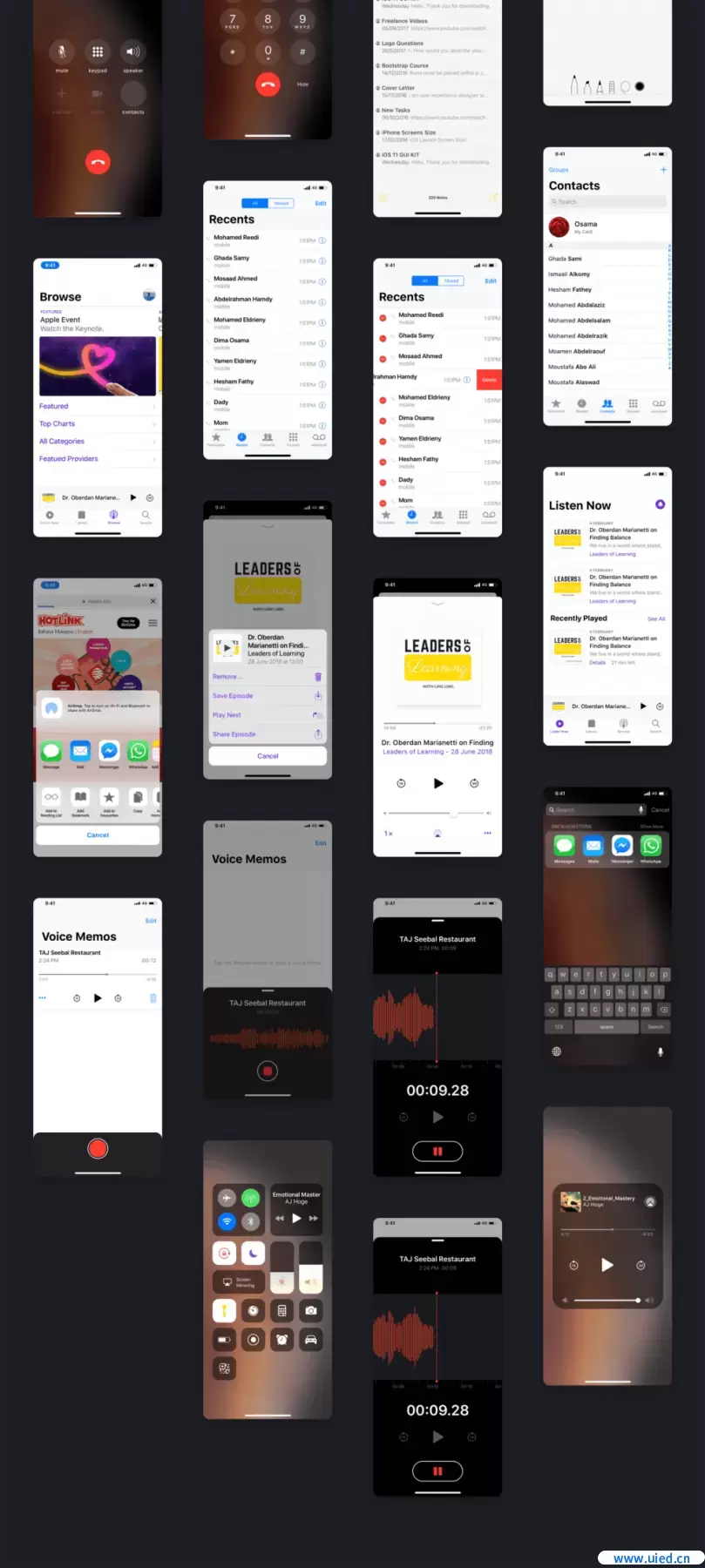100个iOS 12 GUI KIT设计规范优质设计素材下载(提供Sketch和Adobe XD格式下载）