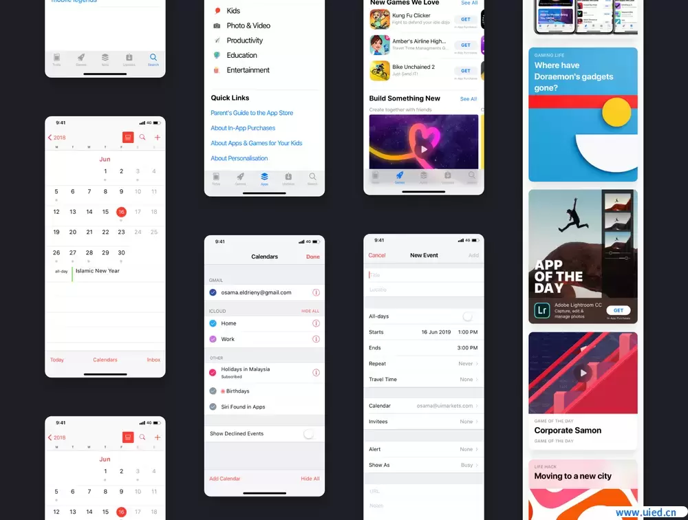 100个iOS 12 GUI KIT设计规范优质设计素材下载(提供Sketch和Adobe XD格式下载）
