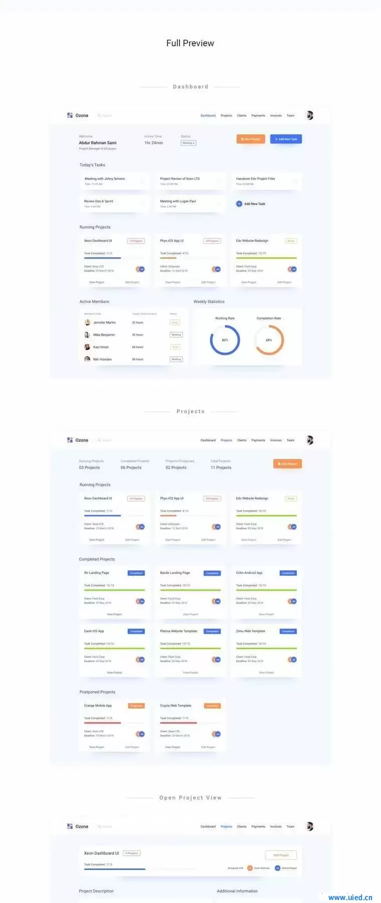 图片[6]-网页设计后台管理交互设计XD源文件项目管理Web UI工具包下载-爱设计爱分享c