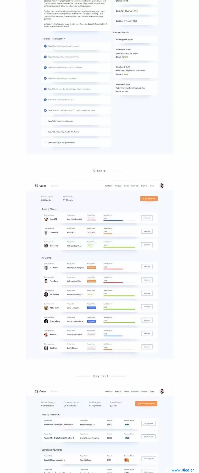 图片[5]-网页设计后台管理交互设计XD源文件项目管理Web UI工具包下载-爱设计爱分享c