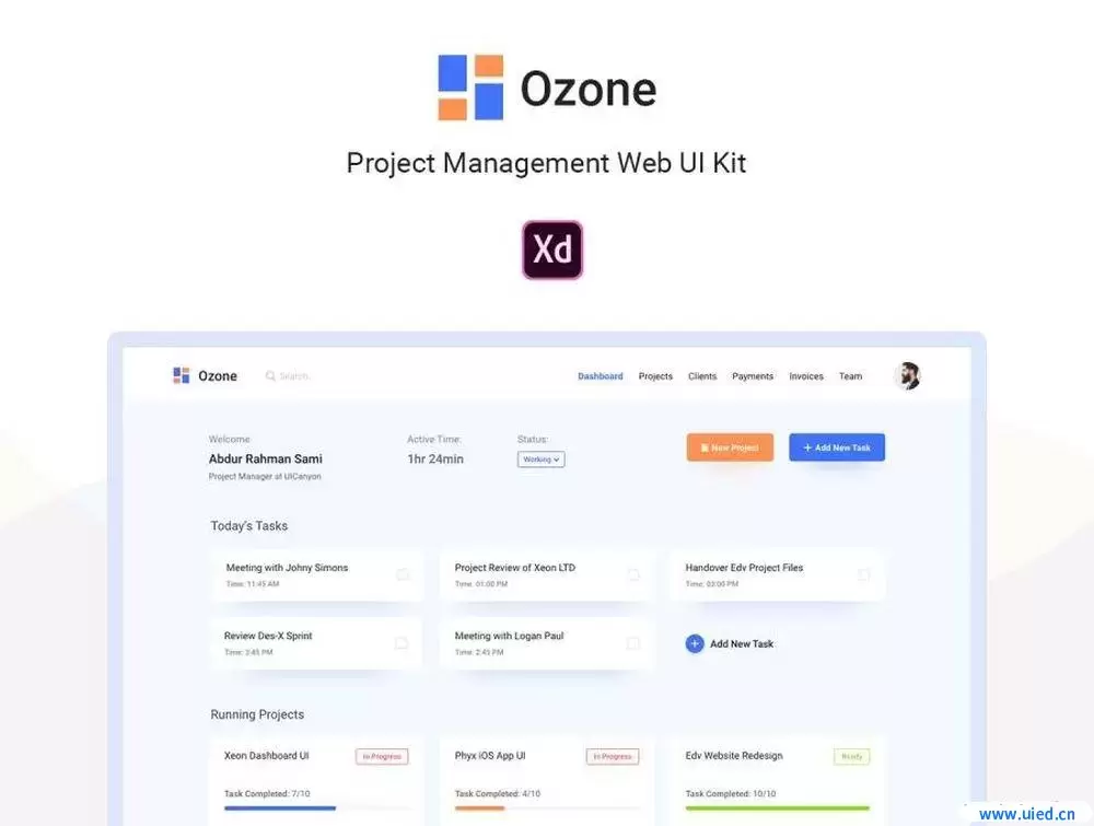 图片[3]-网页设计后台管理交互设计XD源文件项目管理Web UI工具包下载-爱设计爱分享c
