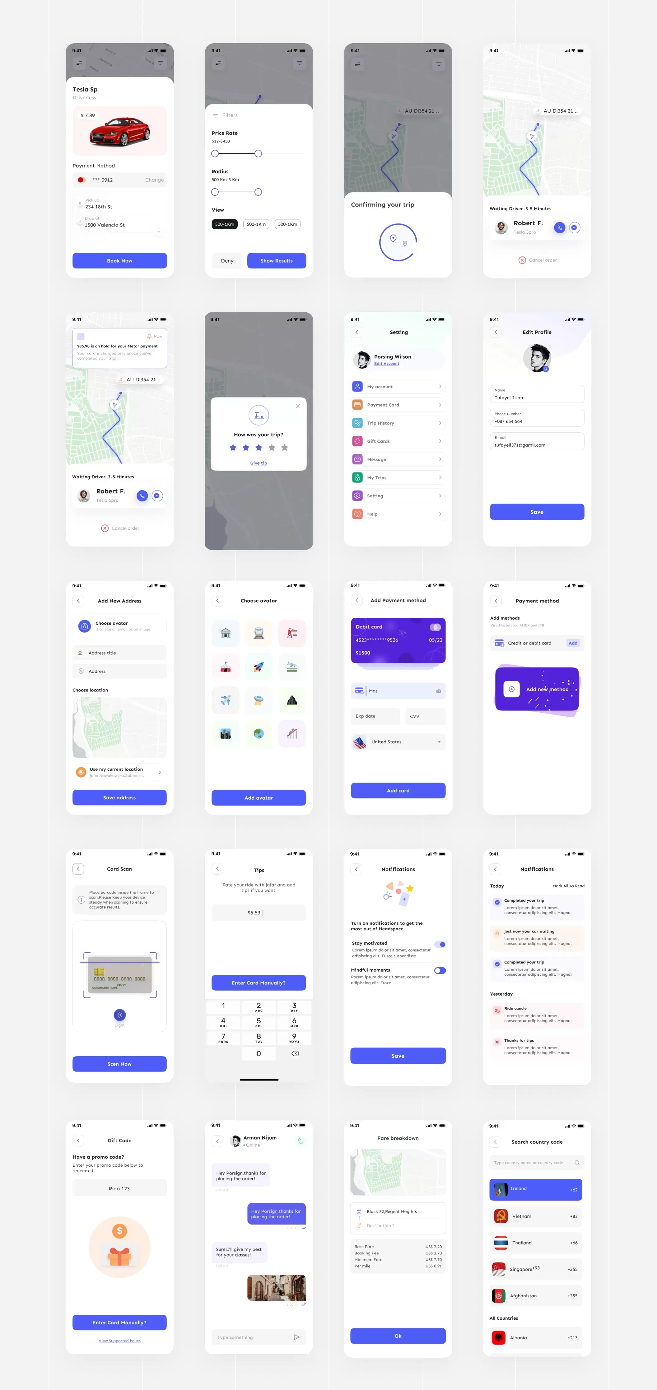 共享汽车租借应用UI