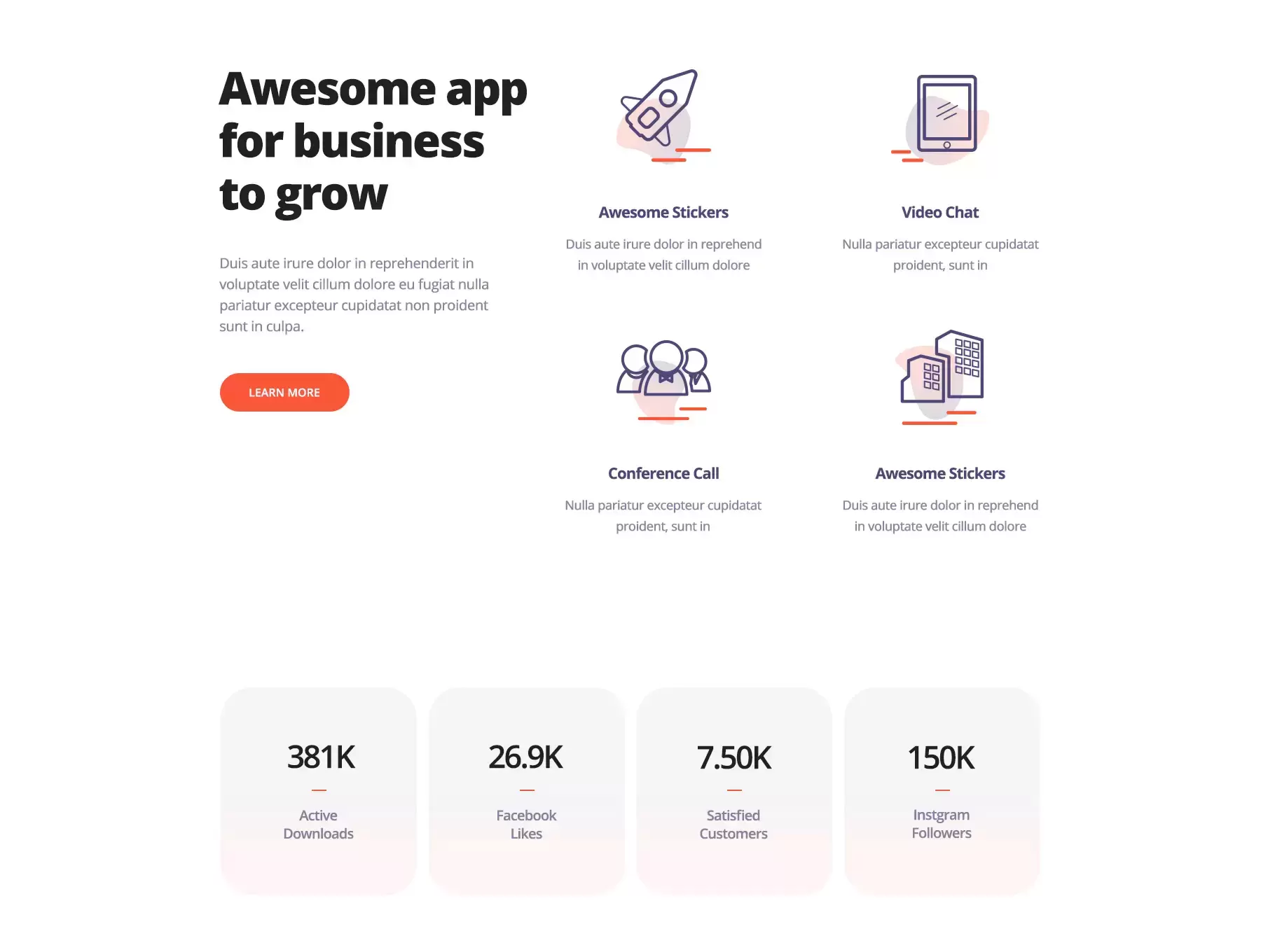 移动app应用登录PSD网页模板