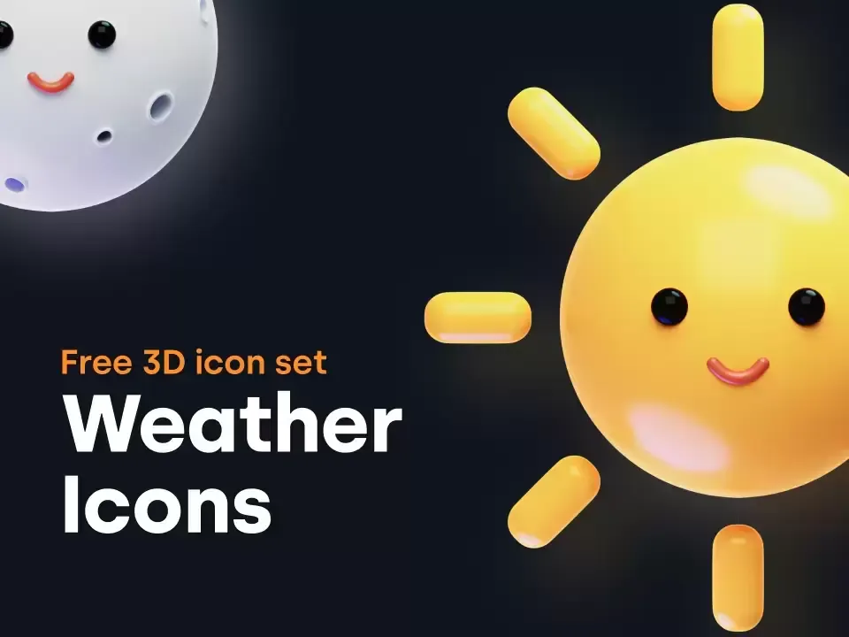 免费3D天气图标