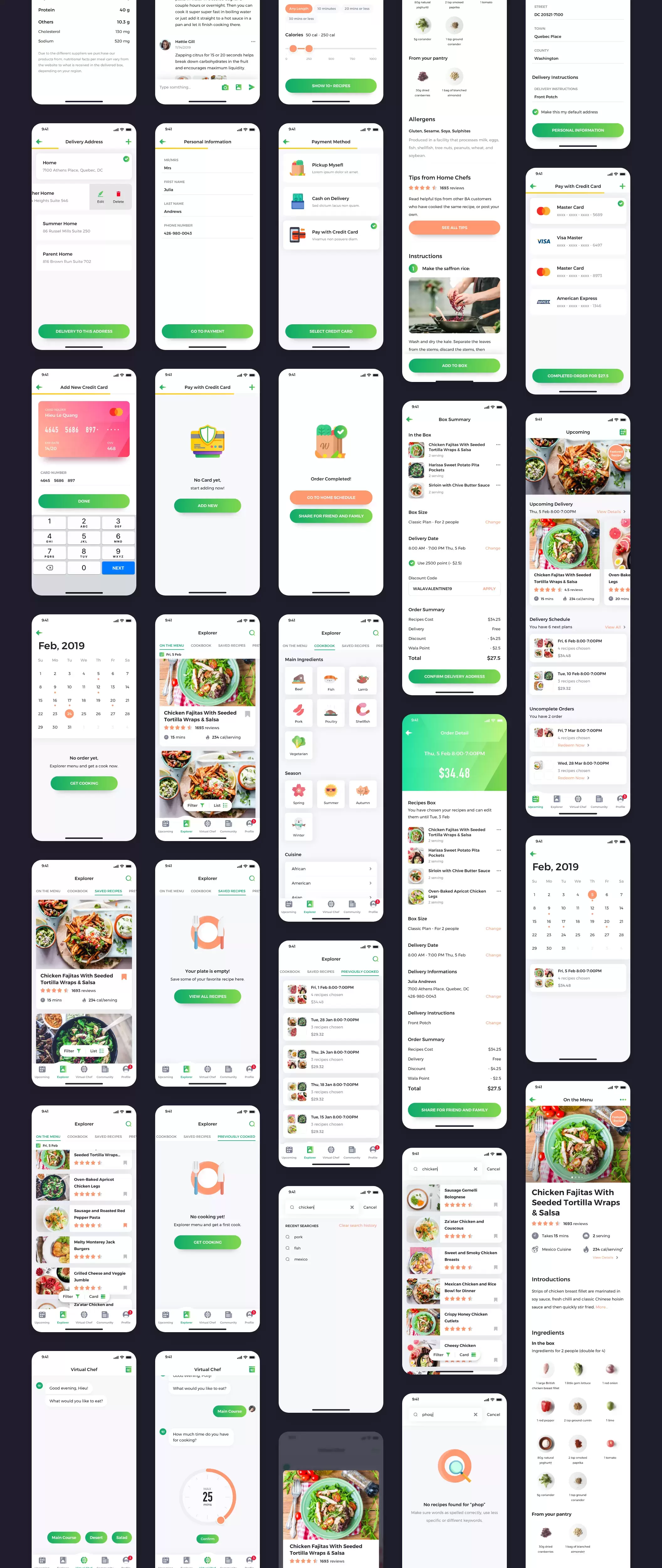 蔬菜水果应用UI设计套件