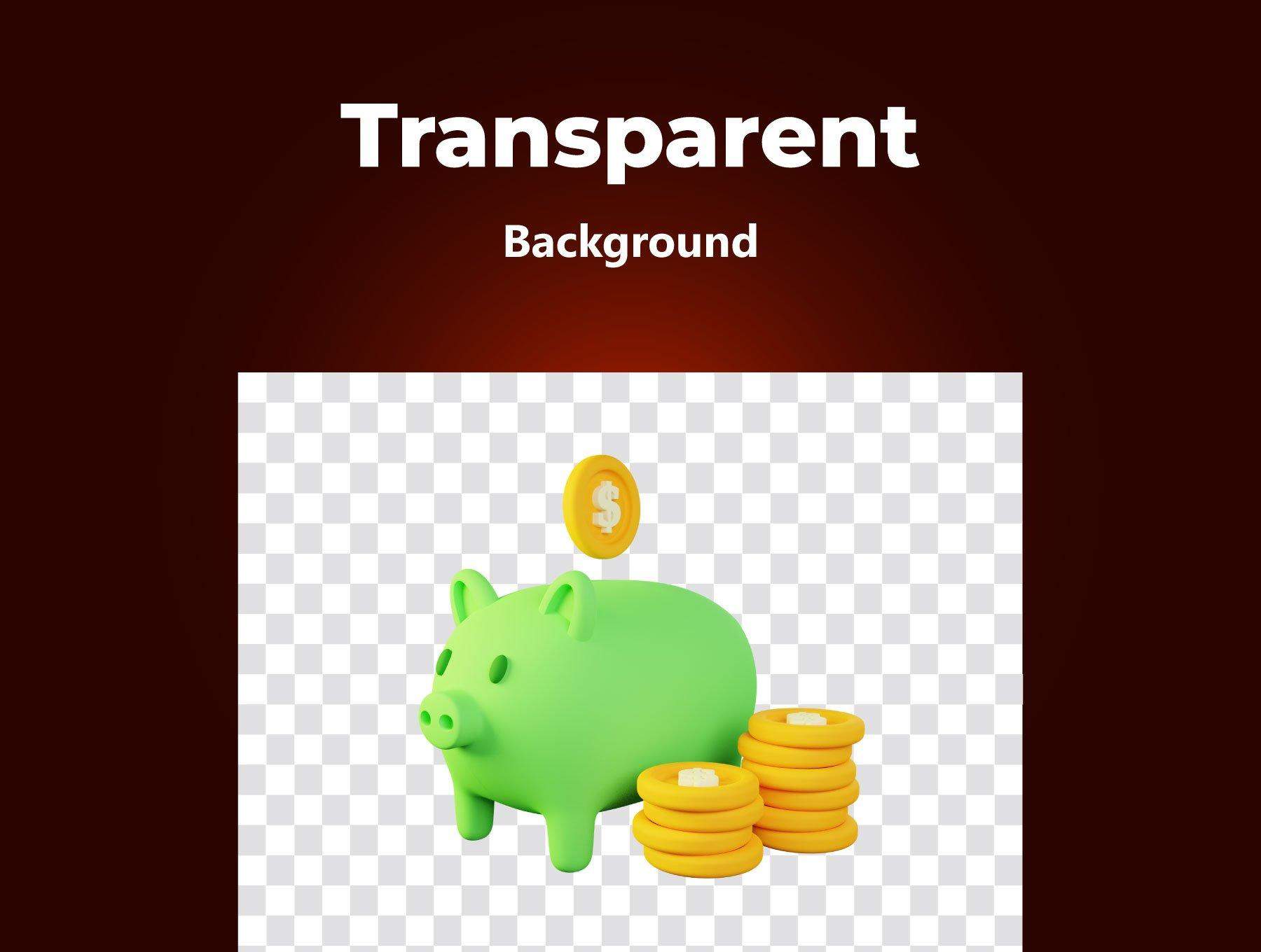 金融货币储蓄3D图标模型