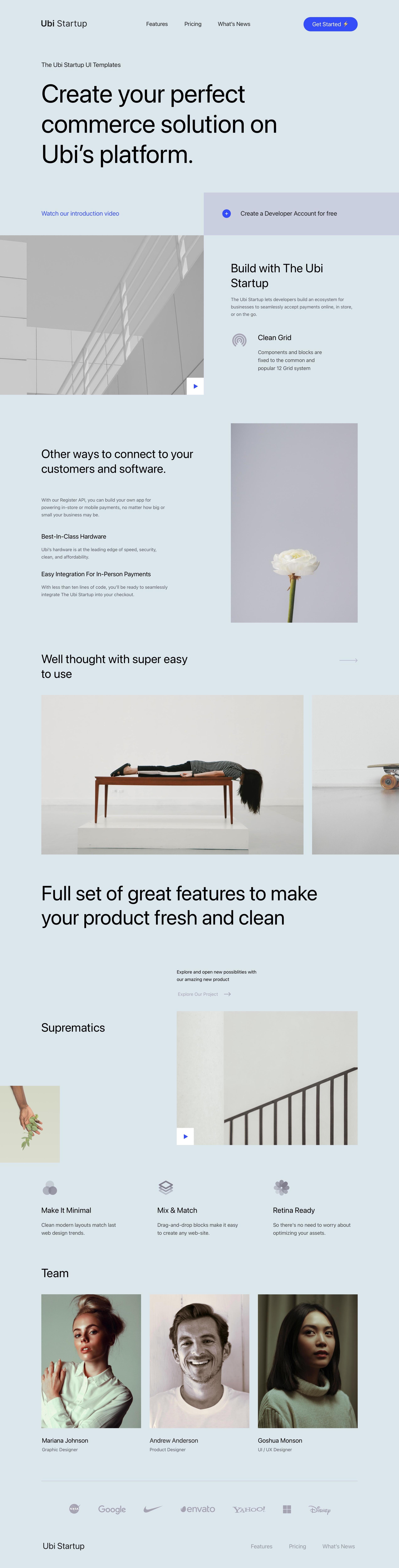 2个现代典雅创意工作室网站设计模板集
