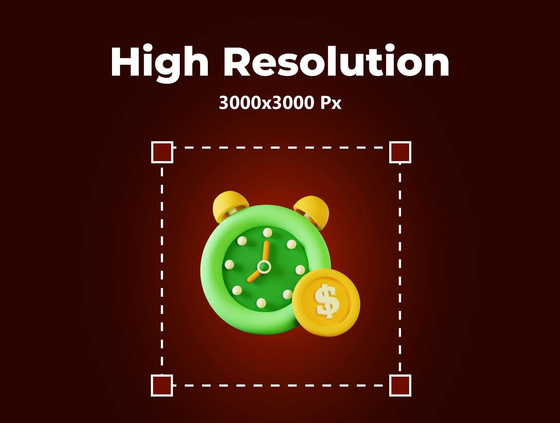 金融货币储蓄3D图标模型