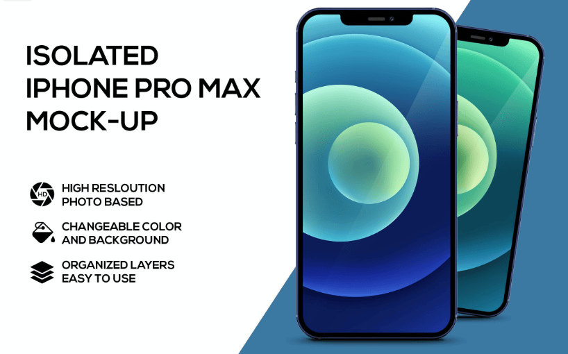免费苹果设备iPhone 12 Pro Max手机样机设计模板mockup psd源文件