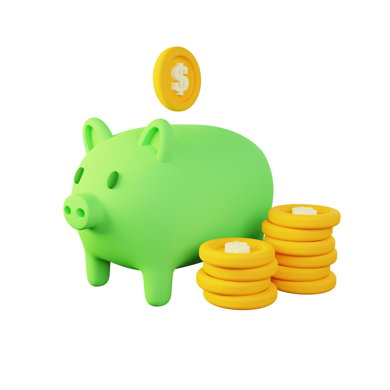 金融货币储蓄3D图标模型