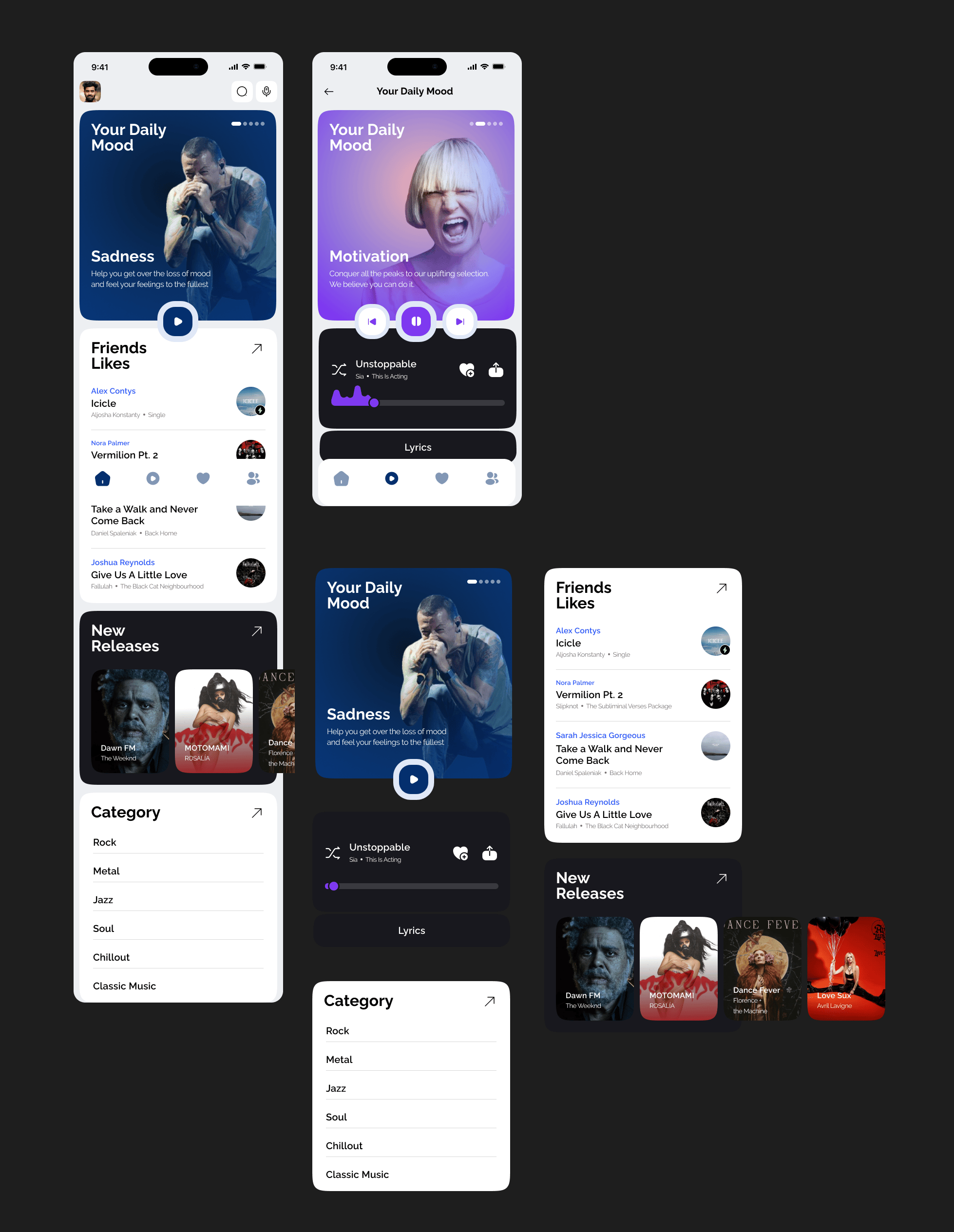免费音乐app ui素材下载Figma源文件
